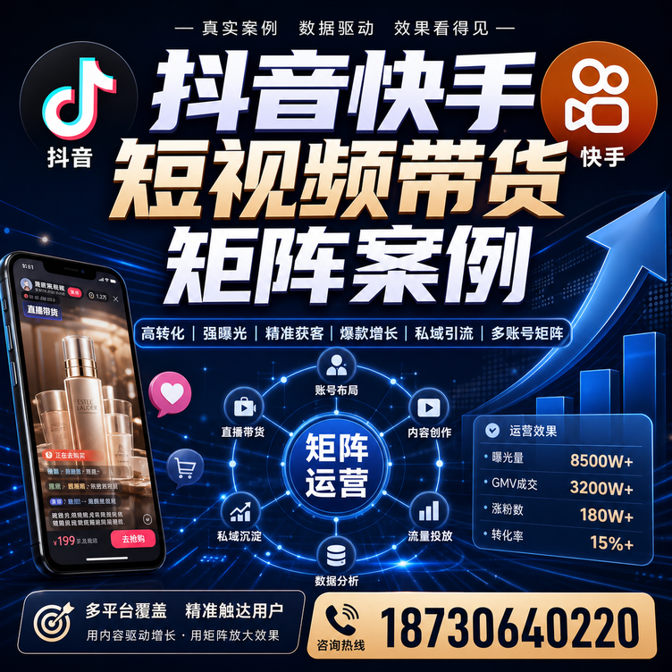 宁德短视频带货团队多平台矩阵自动分发案例