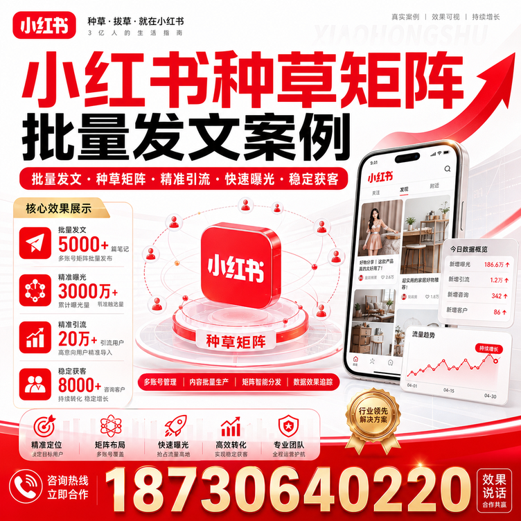 宁德小红书种草矩阵批量发文案例